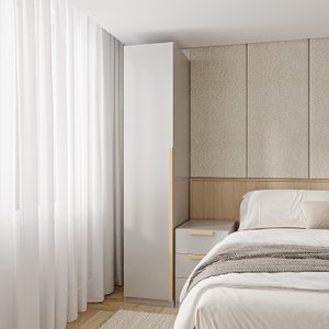 Guarda-roupa Modular 40cm 1 Porta com Prateleiras Jade Cabecasa Madeiramadeira
