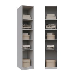 Guarda-roupa Modular 40cm 1 Porta com Prateleiras Jade Cabecasa Madeiramadeira - 7