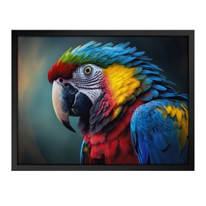 Quadro 60cm X 80cm Animal Arara Tropical Artes