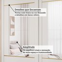 Ver imagem 6 de Guarda-Roupa Casal 230cm 2 Portas de Correr com Pés e 4 Espelhos MDF Talin Marrom/Cinamomo/Off White