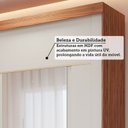 Ver imagem 5 de Guarda-Roupa Casal 230cm 2 Portas de Correr com Pés e 4 Espelhos MDF Talin Marrom/Cinamomo/Off White