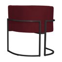 Ver imagem 5 de Poltrona Decorativa Luana Base Preta Suede Cores - DS Estofados Poltrona Luana Bordô