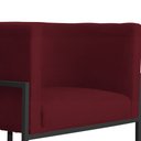 Ver imagem 4 de Poltrona Decorativa Luana Base Preta Suede Cores - DS Estofados Poltrona Luana Bordô