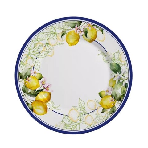 Jogo de Pratos de Sobremesa - Limões Floridos (6 Peças)