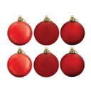 Ver imagem 2 de Kit 60 Bolas de Natal Mista Fosca, Lisa e Glitter Vermelha 5cm - Master Christmas