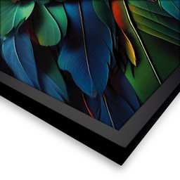 Quadro 60cm X 80cm Animal Penas Coloridas Arara Tropical Artes - 5
