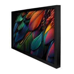 Quadro 60cm X 80cm Animal Penas Coloridas Arara Tropical Artes - 6