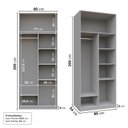 Ver imagem 3 de Guarda-roupa Modular 80cm sem Portas com Prateleiras Jade CabeCasa MadeiraOriginals