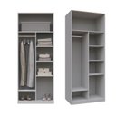 Ver imagem 5 de Guarda-Roupa Planejado 80cm sem Portas com Prateleiras Jade CabeCasa MadeiraOriginals Cinza/Urbano