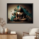 Ver imagem 2 de Quadro 60cm X 80cm Buda Fundo Abstrato Tropical Artes