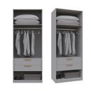 Ver imagem 4 de Guarda-Roupa Planejado 80cm sem Portas com Gaveteiro Jade CabeCasa MadeiraOriginals Cinza/Urbano