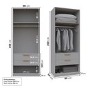 Ver imagem 5 de Guarda-roupa Modular 80cm sem Portas com Gaveteiro Jade CabeCasa MadeiraOriginals