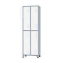 Ver imagem 1 de Armário Roupeiro de Aço para Vestiário 4 Portas Locker Branco com Chave