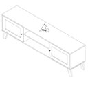 Ver imagem 7 de Rack Bancada para Tv 75 Polegadas 180 Cm 4675 Cinamomo Off White Arly