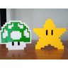 Kit 4 Power Up Super Mario Presente Gamers Flor Cogumelo - 3