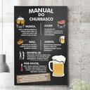 Ver imagem 1 de Placa Decorativa Manual do Churrasco com Fundo Preto-30X45Cm