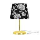 Ver imagem 1 de Abajur Eros Dome Floral Prata Base Redonda Dourada