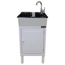 Ver imagem 2 de Tanque Lavanderia 22 Litros Fibra para Torneira de Bancada Cor:preto