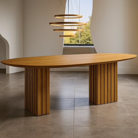 Mesa para Sala de Jantar com Tampo Orgânico 75x200x100cm