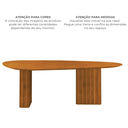 Ver imagem 7 de Mesa de Jantar 8 Lugares com Tampo Orgânico 75x200x100cm MDF Ísis Freijó
