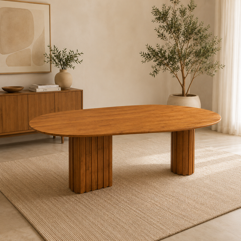 Mesa para Sala de Jantar com Tampo Orgânico 75x200x100cm