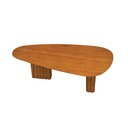 Ver imagem 3 de Mesa para Sala de Jantar com Tampo Orgânico 75x200x100cm Marrom/Freijó