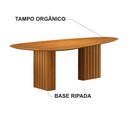 Ver mais imagens de Mesa para Sala de Jantar com Tampo Orgânico 75x200x100cm Marrom/Freijó