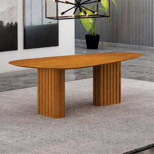 Mesa para Sala de Jantar com Tampo Orgânico 75x200x100cm