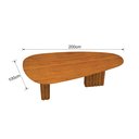 Ver imagem 4 de Mesa para Sala de Jantar com Tampo Orgânico 75x200x100cm Marrom/Freijó