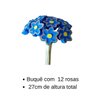 Buquê de de Rosas Artesanal de Madeira:azul - 2