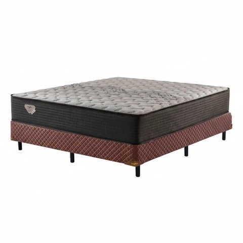 Conjunto Box Casal Ecoflex Comfort 51x138x188 Marrom Voltagem - S/v