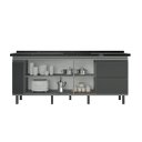 Ver imagem 2 de Gabinete Cozinha Mdf 1,74m Elegance com 6 Pés Pré-montado:cinza
