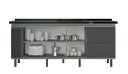 Ver imagem 2 de Gabinete Cozinha Mdf 1,74m Elegance com 6 Pés Pré-montado:cinza