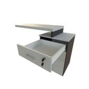 Ver imagem 6 de Escrivaninha Mesa Escritório e Home Office com 4 Gavetas 112cm MDF Preto E Cinza Cristal