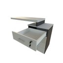 Ver imagem 6 de Escrivaninha Mesa Escritório e Home Office com 4 Gavetas 112cm MDF Preto e Cinza Cristal