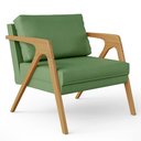 Ver mais imagens de Kit 04 Poltronas Decorativa Sala Pietra Com Estrutura Madeira L02 Facto Verde Musgo - Lyam Decor