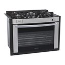 Ver imagem 1 de FOGAO A GAS DE EMBUTIR 5 BOCAS VENAX GAUDI PRISMA VITREO BL INOX GAS GLP