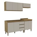 Ver imagem 2 de Conjunto de Cozinha Modulada 4 Peças Margarida Yescasa Marrom/Mel/Arenas