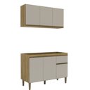 Ver imagem 2 de Conjunto de Cozinha Modulada 2 Peças 1 Aéreo e 1 Balcão Margarida Yescasa Marrom/Mel/Arenas