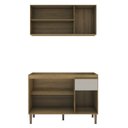 Ver imagem 3 de Conjunto de Cozinha Modulada 2 Peças 1 Aéreo e 1 Balcão Margarida Yescasa Marrom/Mel/Arenas