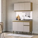 Ver imagem 1 de Conjunto de Cozinha Modulada 2 Peças 1 Aéreo e 1 Balcão Margarida Yescasa Marrom/Mel/Arenas