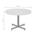 Ver imagem 2 de Mesa de Reunião Redonda 1.2 Red Branco