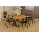 Ver imagem 3 de Mesa Industrial Império 193x91cm Base em Aço e Tampo em Mdf