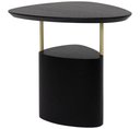 Ver imagem 1 de Mesa Lateral Elsinki Baixa Tampo e Base Carvalho Ebanizado Haste Grafite 50cm - 67804