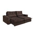 Ver imagem 1 de Sofá Retrátil e Reclinável Molas Ensacadas 3 Lugares Madri Evidence Suede Marrom