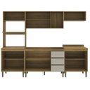 Ver imagem 3 de Cozinha Modulada 5 Peças 2 Aéreos 2 Balcões 1 Torre Quente Margarida Yescasa Marrom/Mel/Arenas