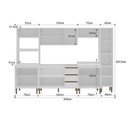 Ver imagem 4 de Conjunto de Cozinha Modulada 6 Peças com Torre Quente e Paneleiro Margarida Yescasa Branco
