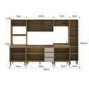 Ver imagem 4 de Cozinha Modulada 6 Peças 2 Aéreos 2 Balcões 1 Torre Quente 1 Paneleiro Margarida Yescasa Marrom/Mel/Arenas