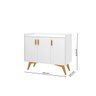 Aparador Buffet Retrô 3 Portas Classic Branco - Móvebrinque - 5