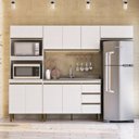 Ver imagem 1 de Conjunto de Cozinha Modulada 4 Peças 2 Aéreos 1 Balcão e 1 Torre Quente Margarida Yescasa Branco